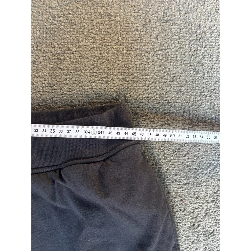 DudeRobe Sweat Shorts Men Large/XL Black Cotton Drawstring Pockets Elastic Waist